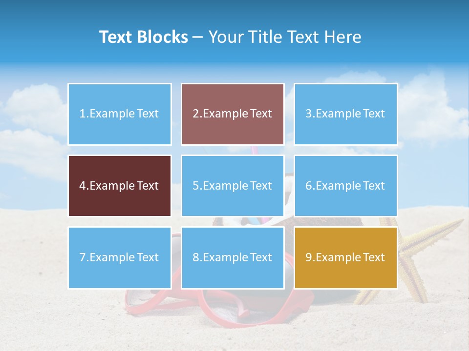 Refreshment Blue Scenic PowerPoint Template