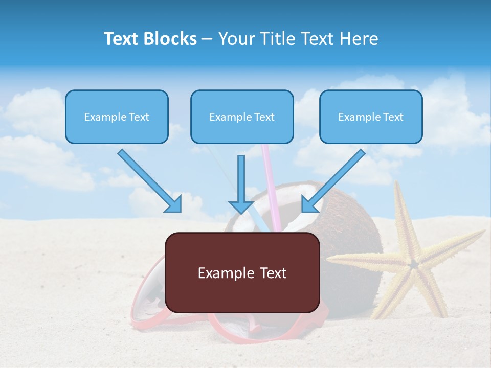Refreshment Blue Scenic PowerPoint Template