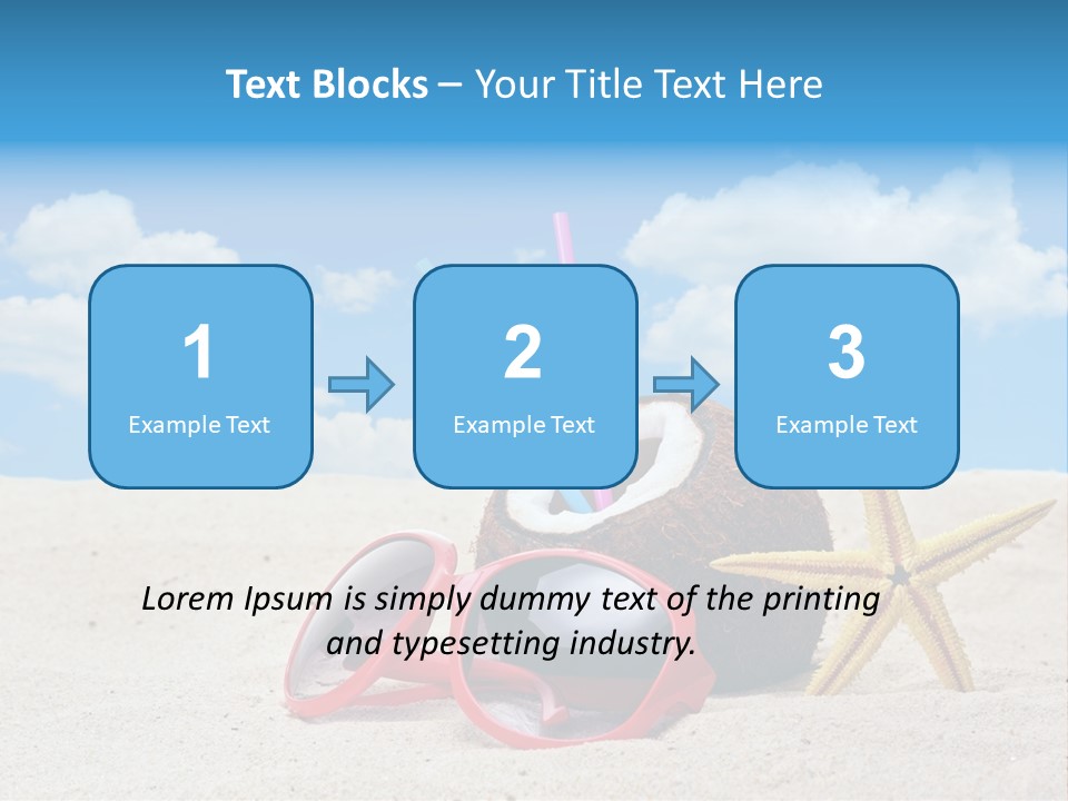 Refreshment Blue Scenic PowerPoint Template
