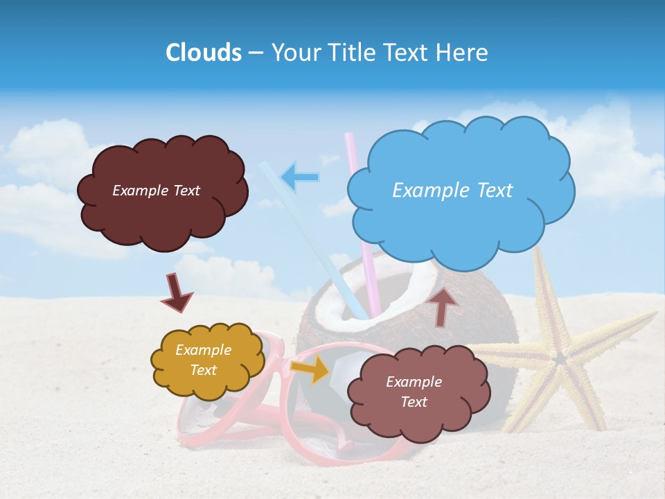 Refreshment Blue Scenic PowerPoint Template