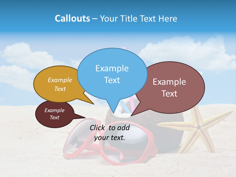 Refreshment Blue Scenic PowerPoint Template