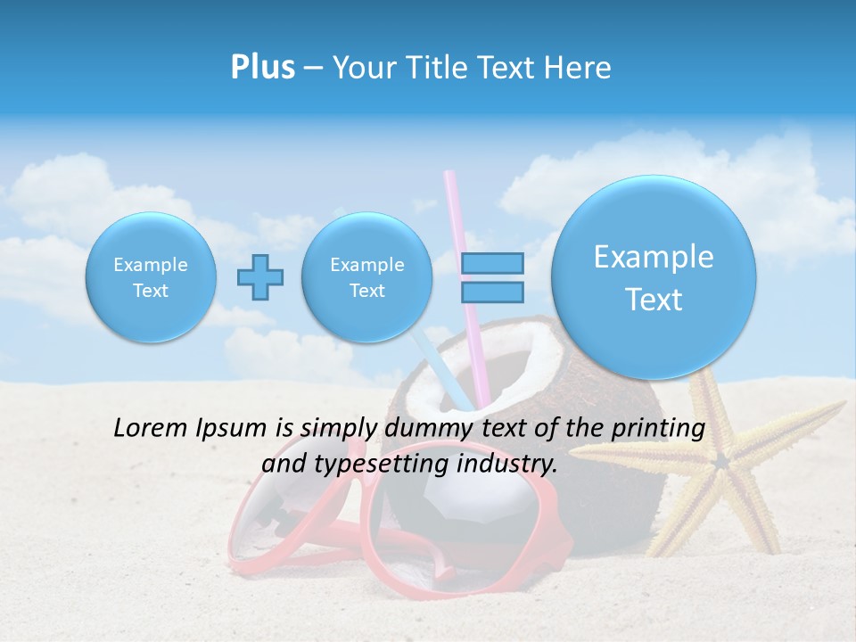 Refreshment Blue Scenic PowerPoint Template