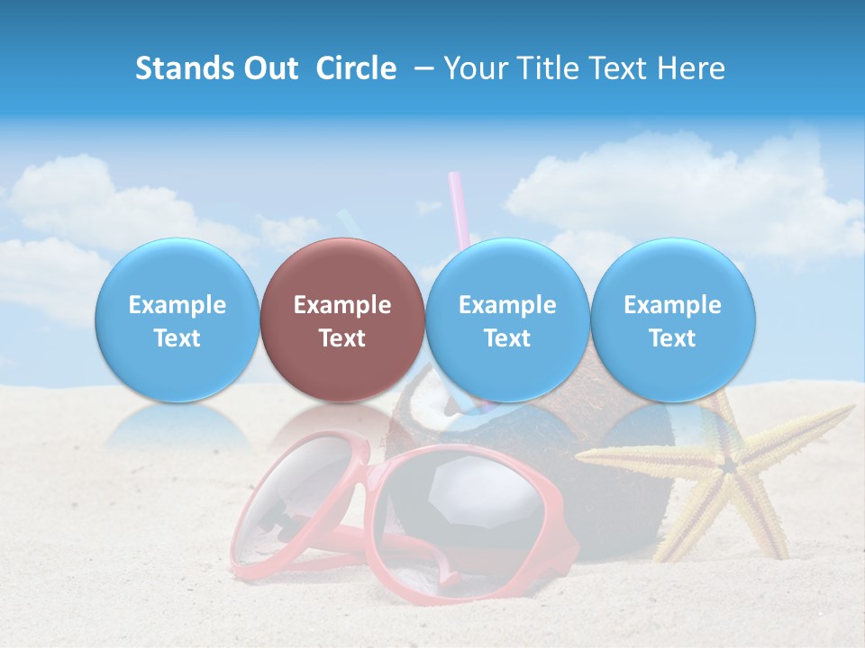 Refreshment Blue Scenic PowerPoint Template