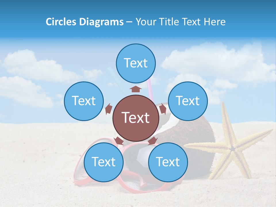 Refreshment Blue Scenic PowerPoint Template