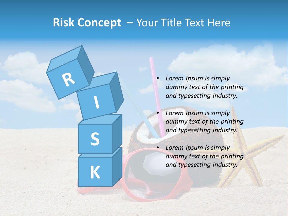 Refreshment Blue Scenic PowerPoint Template