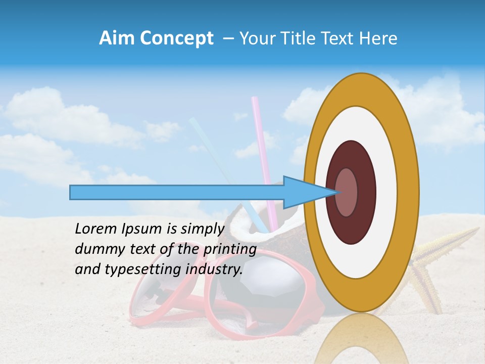 Refreshment Blue Scenic PowerPoint Template