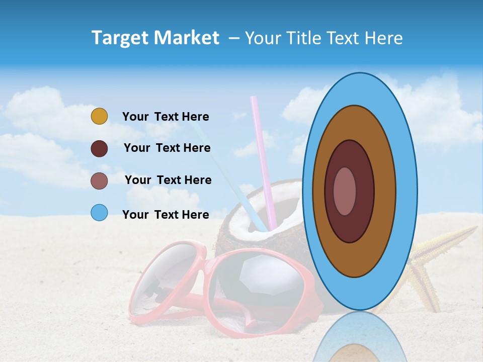 Refreshment Blue Scenic PowerPoint Template