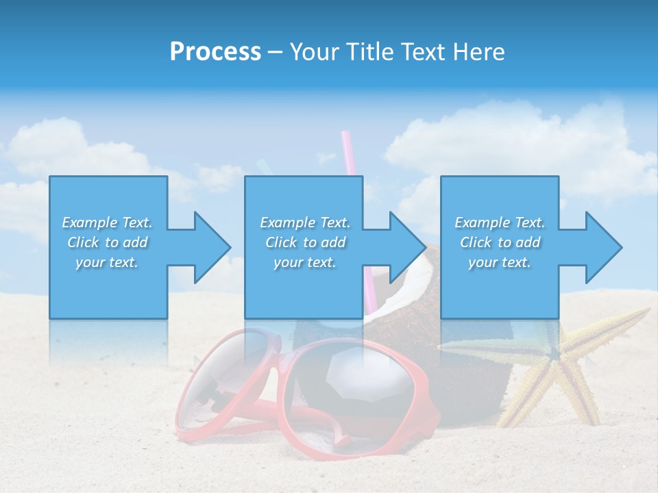 Refreshment Blue Scenic PowerPoint Template