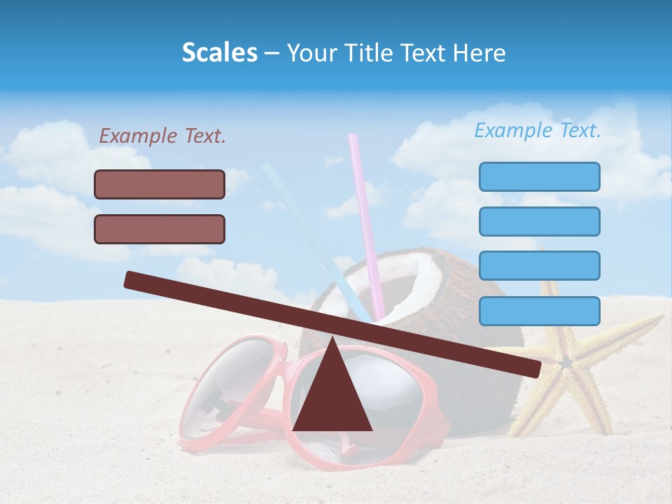 Refreshment Blue Scenic PowerPoint Template