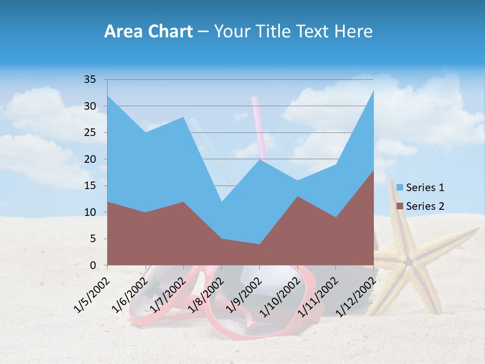 Refreshment Blue Scenic PowerPoint Template