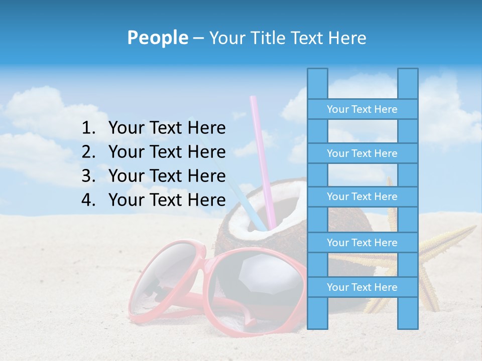 Refreshment Blue Scenic PowerPoint Template