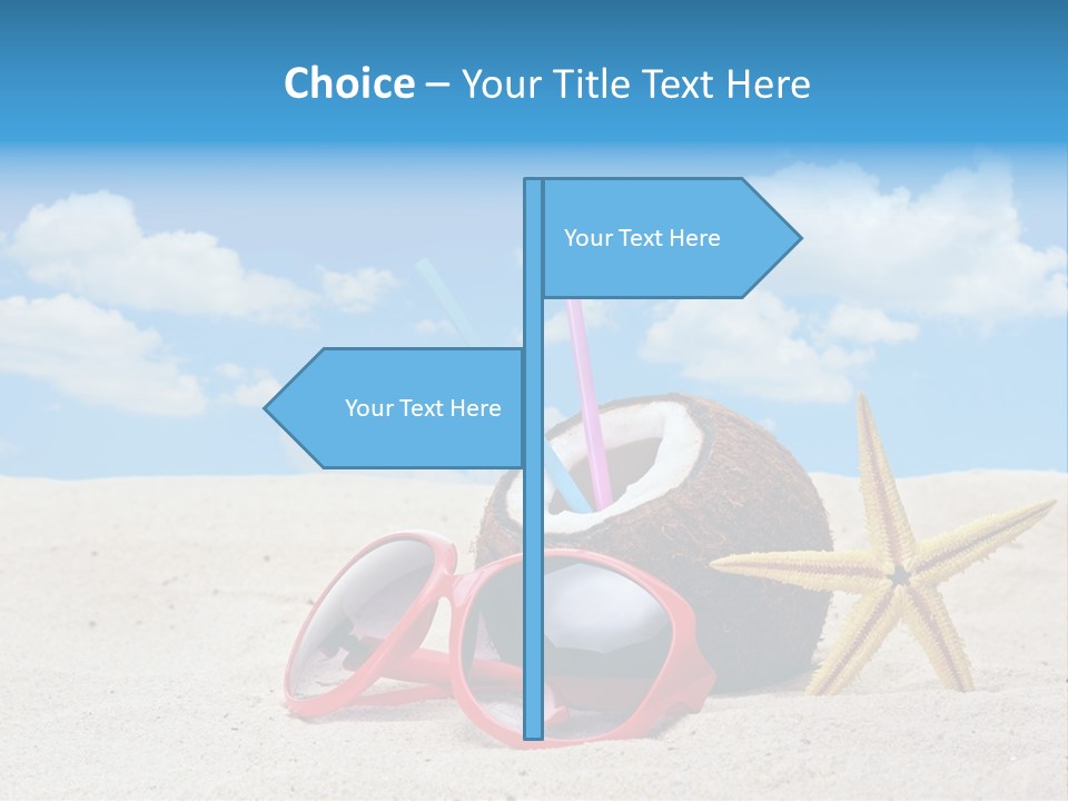Refreshment Blue Scenic PowerPoint Template