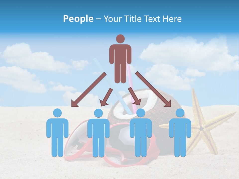 Refreshment Blue Scenic PowerPoint Template