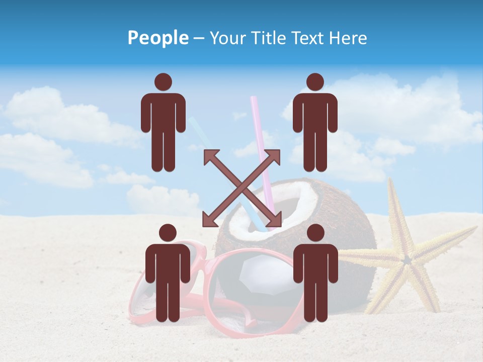 Refreshment Blue Scenic PowerPoint Template