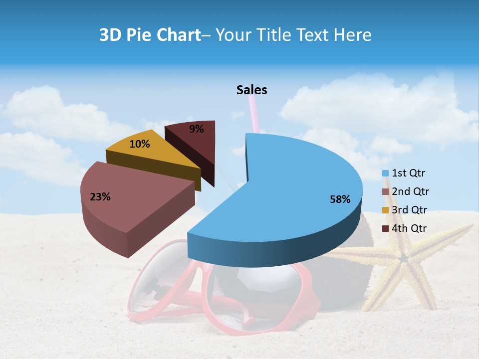 Refreshment Blue Scenic PowerPoint Template