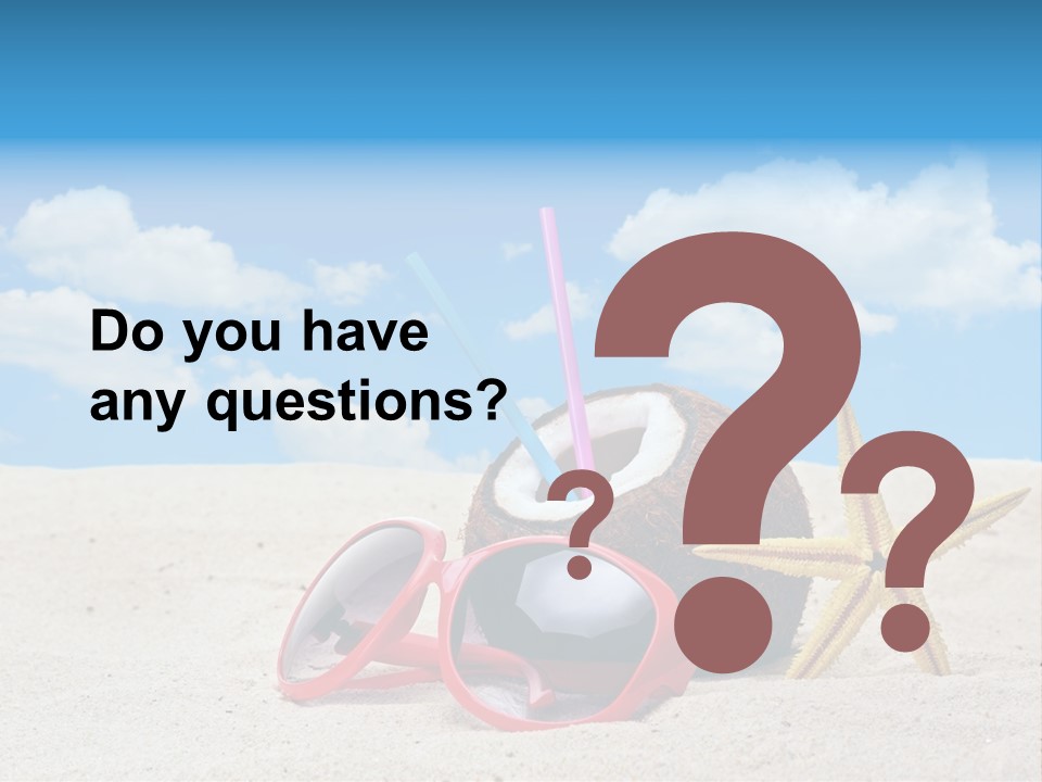 Refreshment Blue Scenic PowerPoint Template