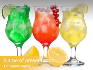 Lemon Refreshment Alcohol PowerPoint Template