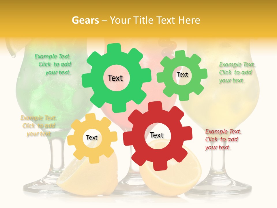 Lemon Refreshment Alcohol PowerPoint Template