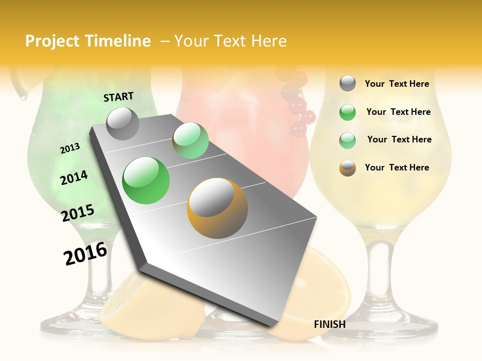 Lemon Refreshment Alcohol PowerPoint Template