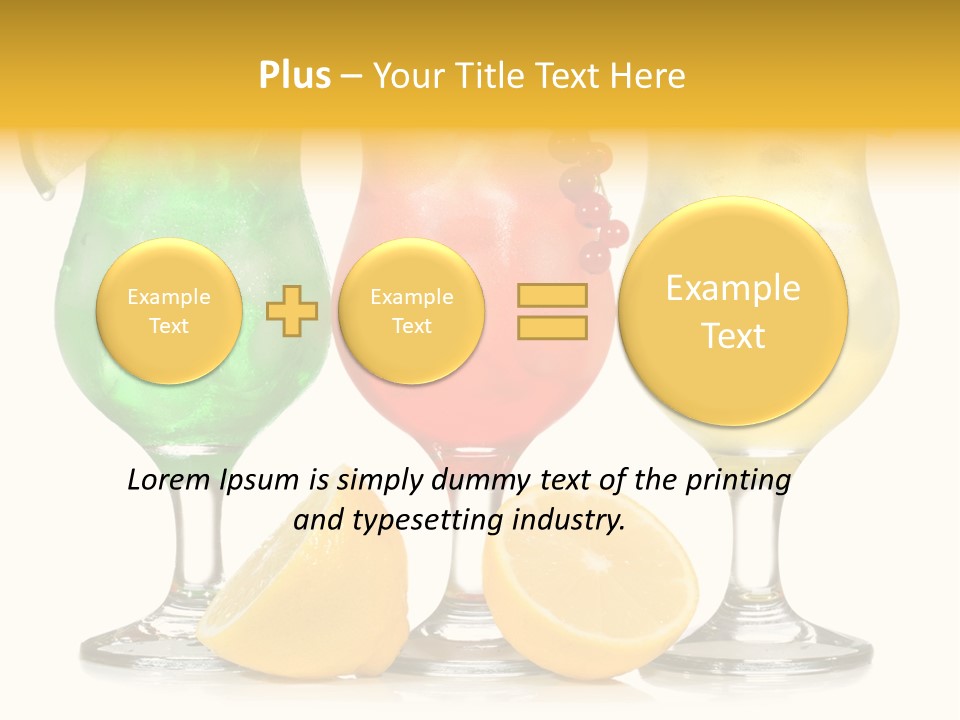 Lemon Refreshment Alcohol PowerPoint Template