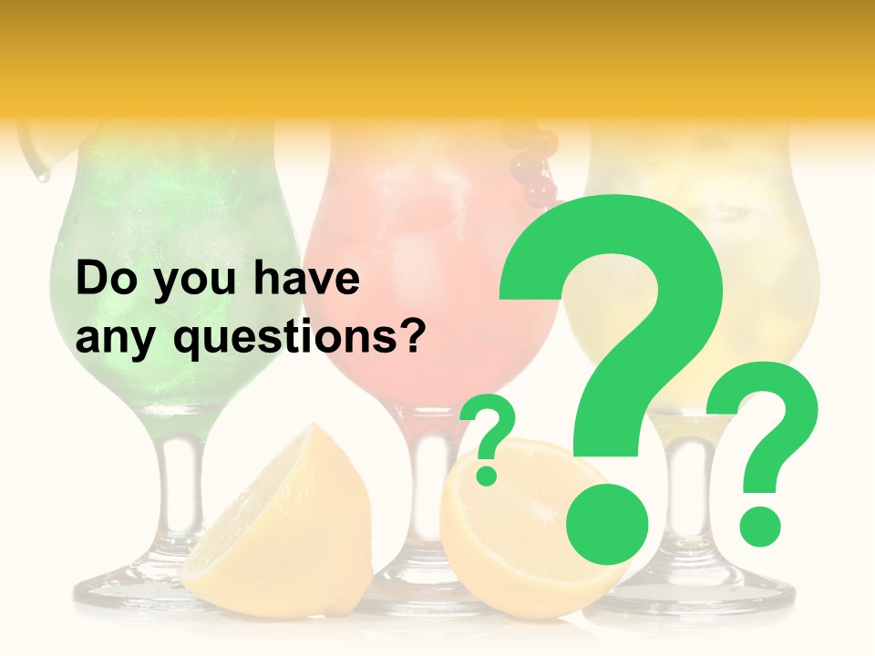 Lemon Refreshment Alcohol PowerPoint Template