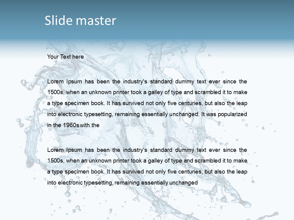 Wave Splash Clean PowerPoint Template