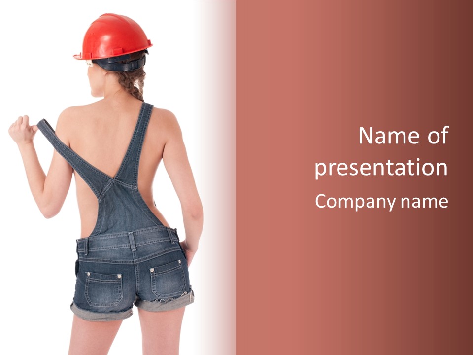Carpenter Isolated Builder PowerPoint Template