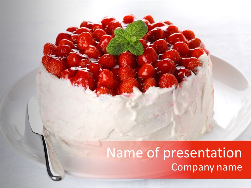 Serving Jelly Decorative PowerPoint Template