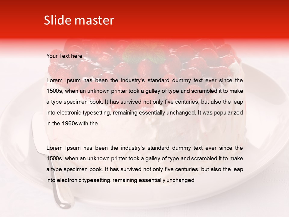 Serving Jelly Decorative PowerPoint Template