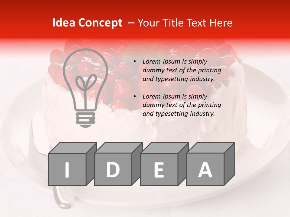 Serving Jelly Decorative PowerPoint Template