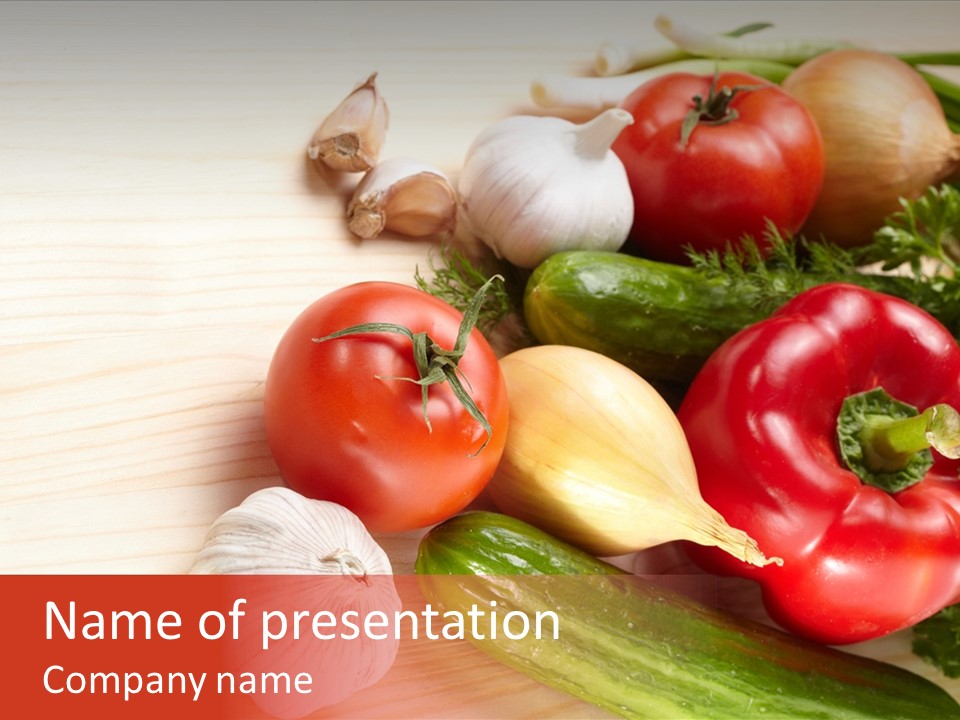 Vitamin Red Lettuce PowerPoint Template