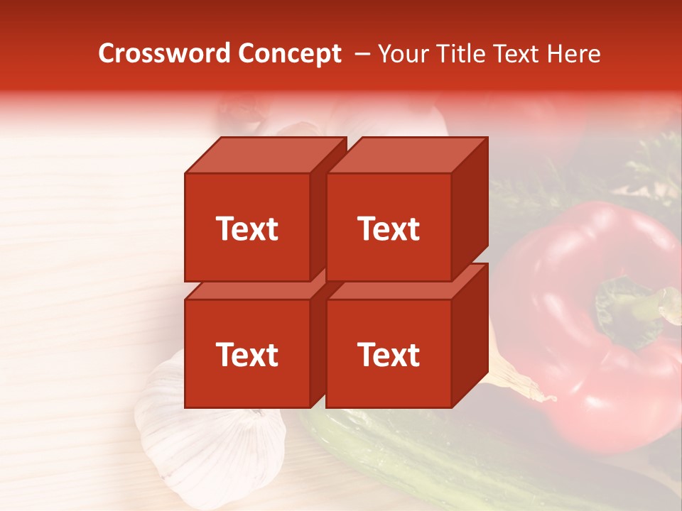 Vitamin Red Lettuce PowerPoint Template