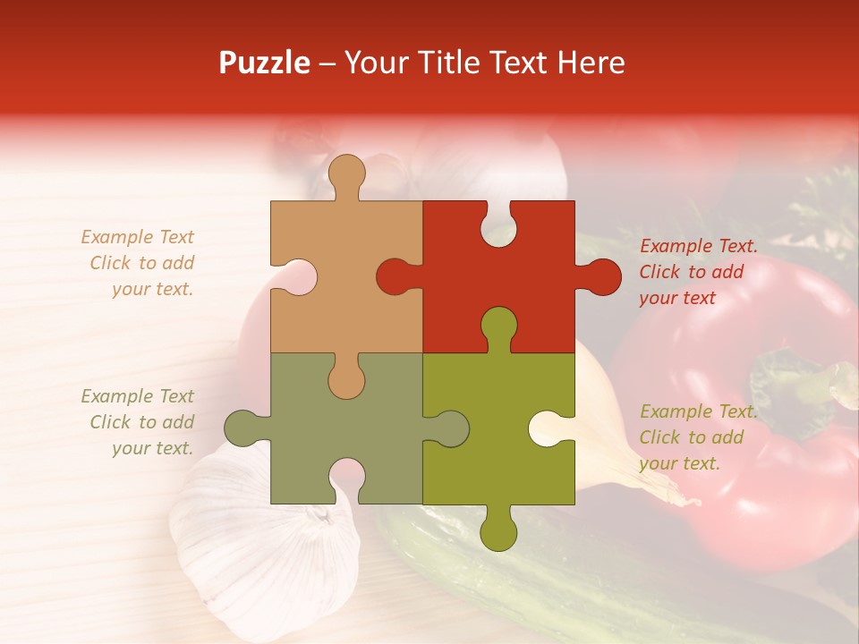 Vitamin Red Lettuce PowerPoint Template