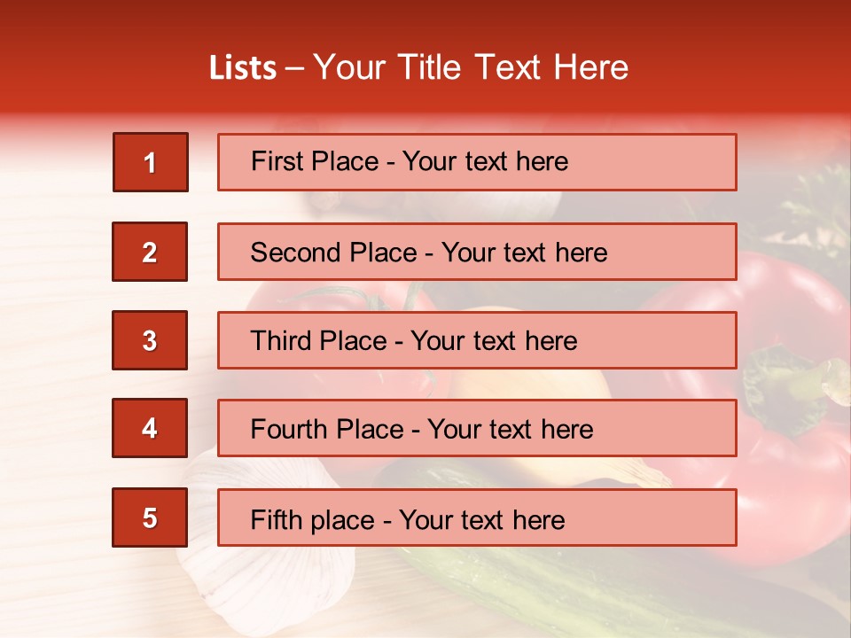 Vitamin Red Lettuce PowerPoint Template