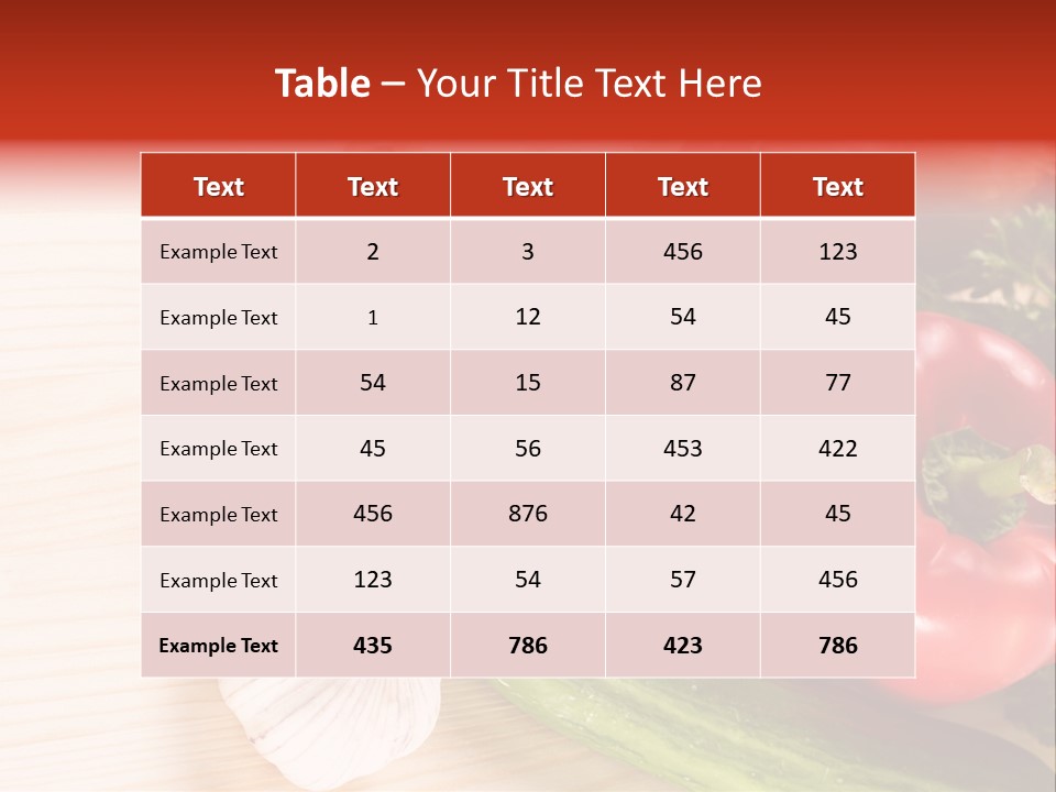 Vitamin Red Lettuce PowerPoint Template