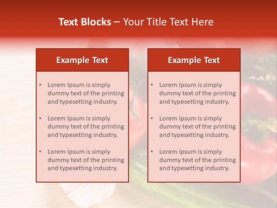 Vitamin Red Lettuce PowerPoint Template