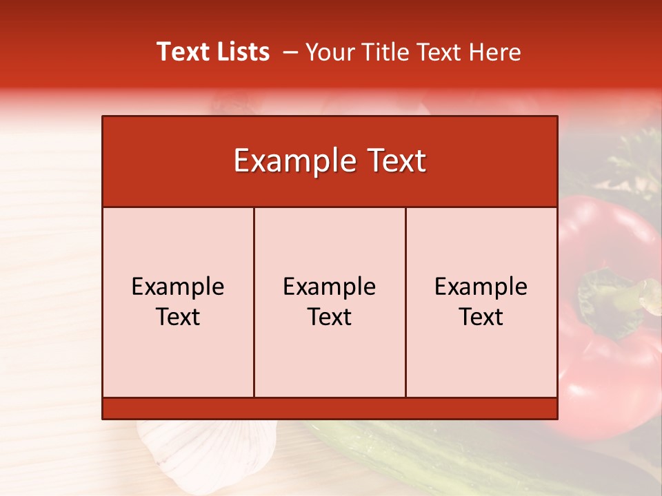 Vitamin Red Lettuce PowerPoint Template
