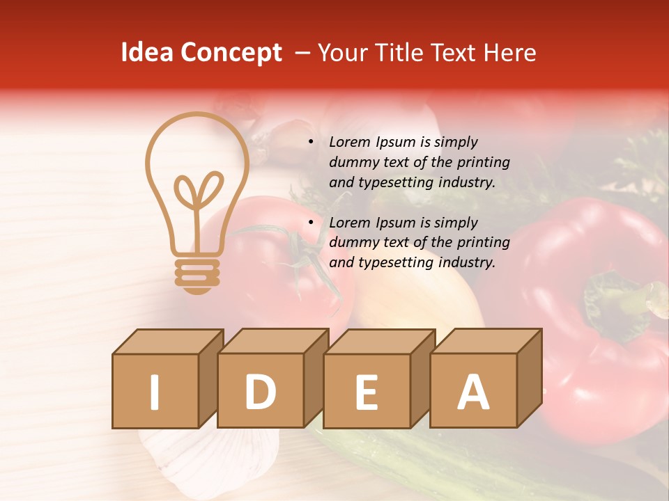 Vitamin Red Lettuce PowerPoint Template