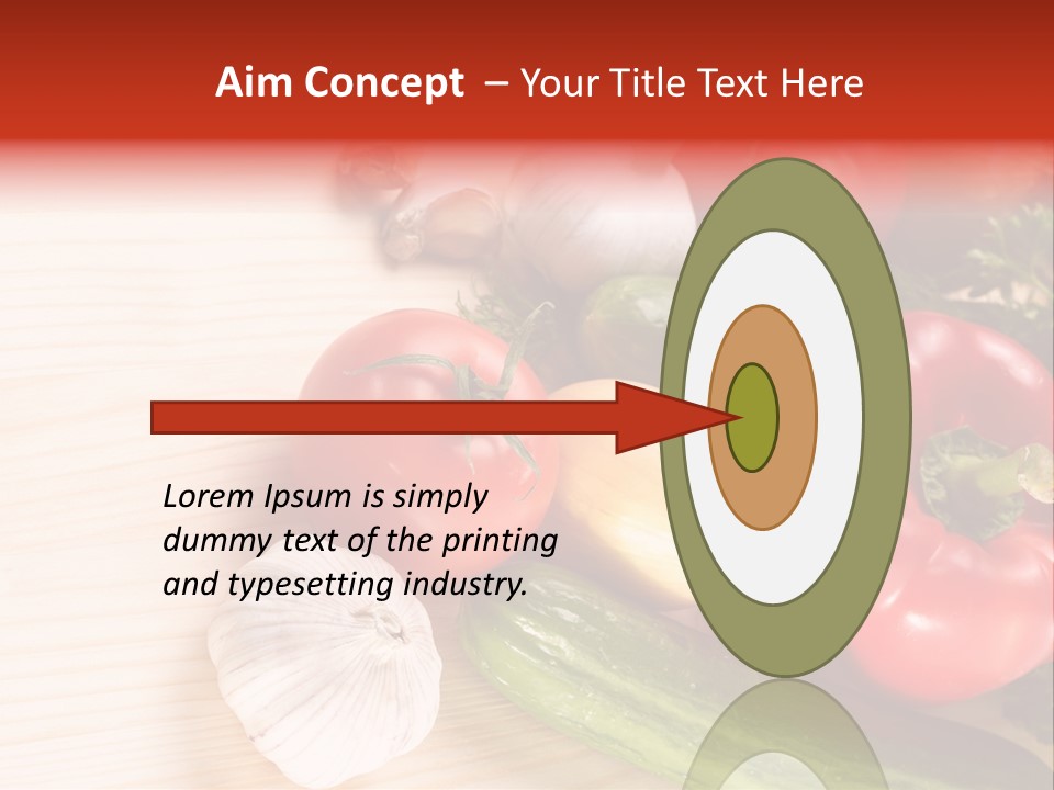 Vitamin Red Lettuce PowerPoint Template