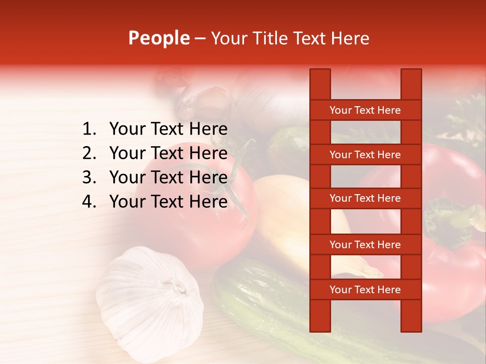 Vitamin Red Lettuce PowerPoint Template