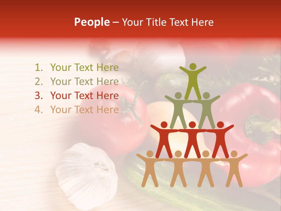 Vitamin Red Lettuce PowerPoint Template
