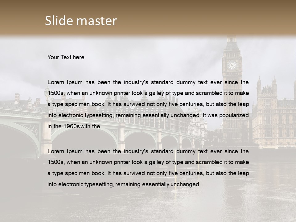 England Churchill River PowerPoint Template