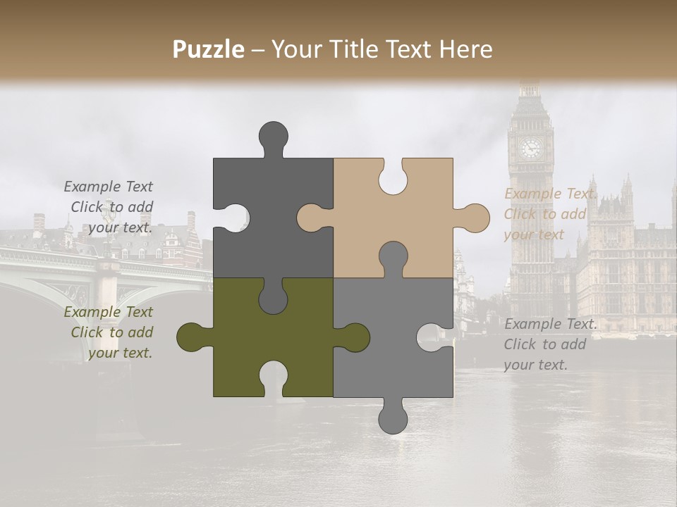 England Churchill River PowerPoint Template