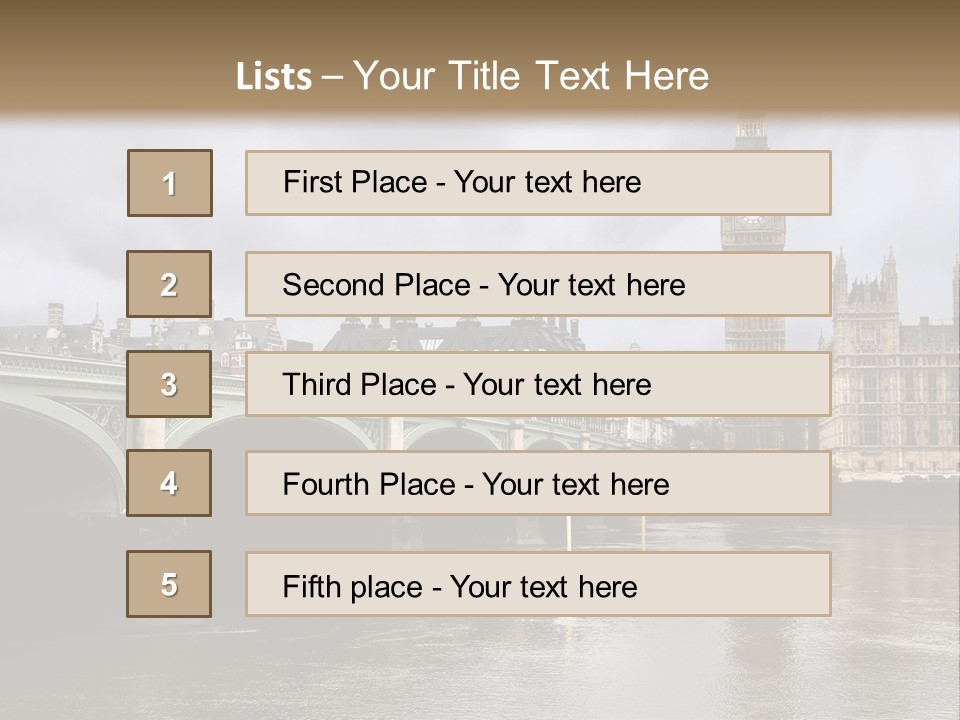 England Churchill River PowerPoint Template