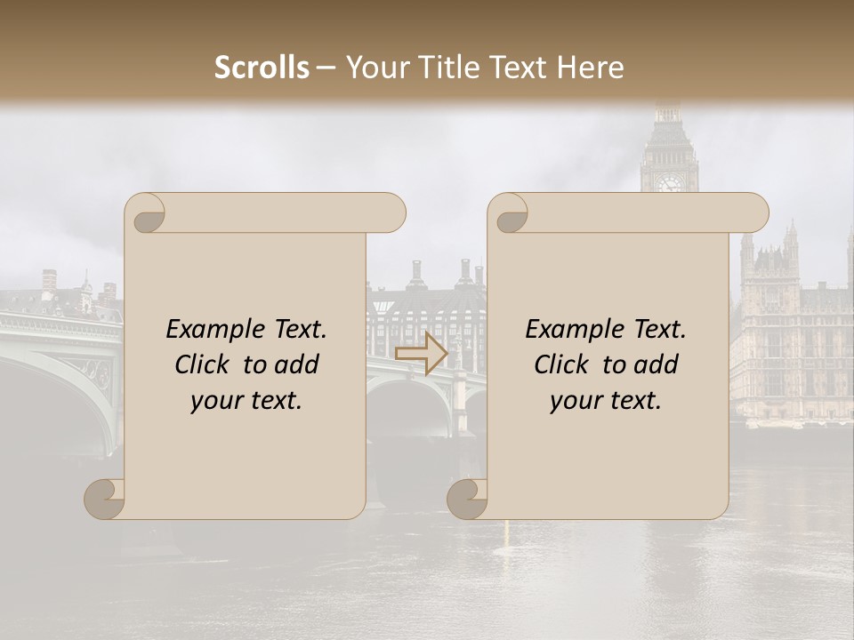 England Churchill River PowerPoint Template