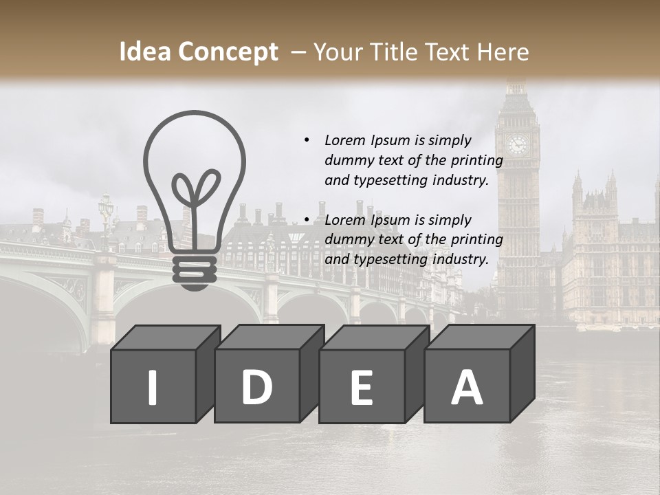 England Churchill River PowerPoint Template