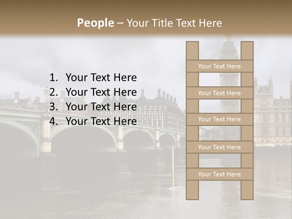 England Churchill River PowerPoint Template