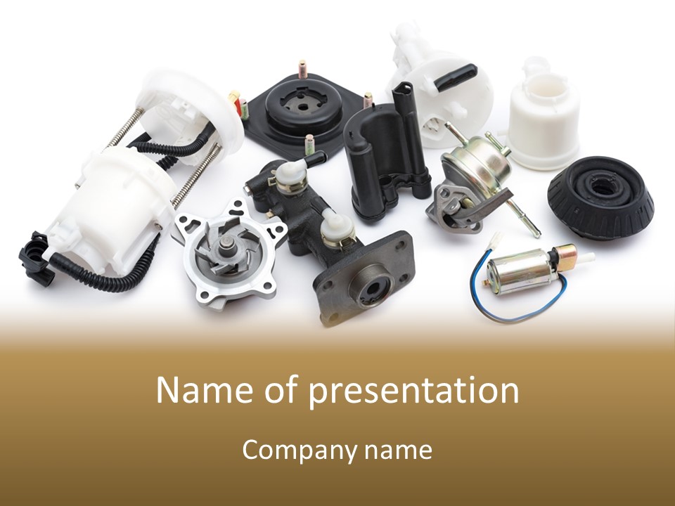 Car Plastic Mechanical PowerPoint Template