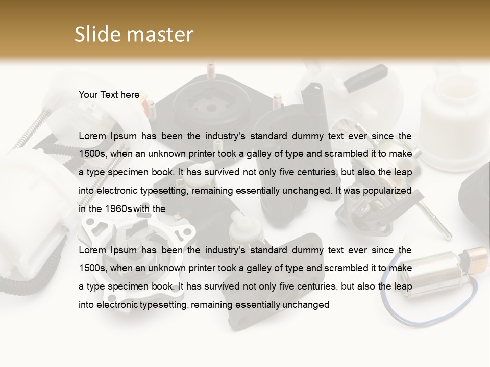 Car Plastic Mechanical PowerPoint Template