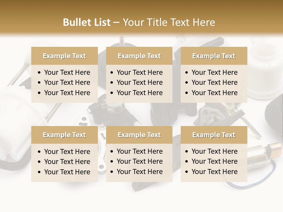 Car Plastic Mechanical PowerPoint Template